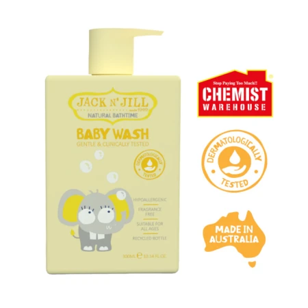 Gel de dus pentru bebelusi Yellow, fara parfum, hipoalergenic, 300ml, Jack n Jill