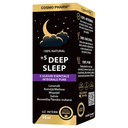 Mix de uleiuri esentiale integrale +5 Deep Sleep, 10ml, Cosmopharm