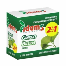 Ginkgo biloba pachet 1 cu 1,Adams,120 comprimate