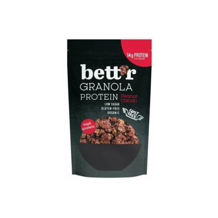 Granola proteica cu alune si cacao fara gluten, bio, 300g - Bettr