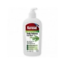 Lotiune de Curatare, Kerasal, Daily Defense, cu Arbore de Ceai si Sare Epsom, Elimina Ciuperca Piciorului, cu Pompa, 355ml