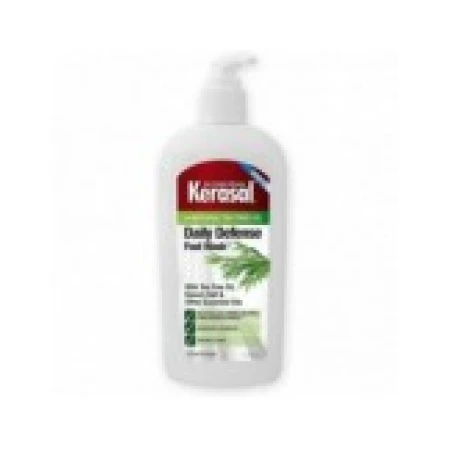 Lotiune de Curatare, Kerasal, Daily Defense, cu Arbore de Ceai si Sare Epsom, Elimina Ciuperca Piciorului, cu Pompa, 355ml