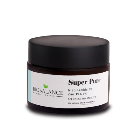 Gel crema hidratant cu niacinamide 5% + zinc PCA 1% Super Pure, 50ml, Bio Balance