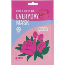 Masca de fata revitalizanta cu ceai verde si flori de trandafir Everyday, 27g, Dearboo