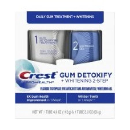 Set 2x Paste de Dinti, Crest, Gum Detoxify, Sistem Ingijire Gingii in 2 Pasi, 178gr