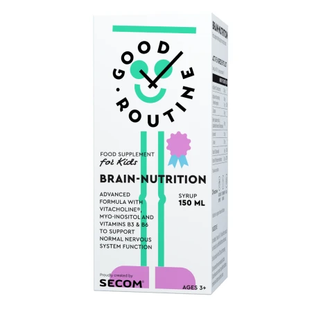 Brain-Nutrition Kids cu aroma de capsuni, 150ml, Secom