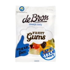 Jeleuri gumate cu aroma de fructe fara zahar si fara gluten, 100g, Debron
