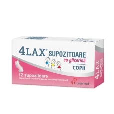 Supozitoare cu glicerina pentru copii 4Lax, 12 bucati, Labormed