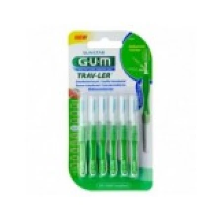 Set 6x Periute Interdentare, GUM, Trav-Ler, pentru Curatare in Profunzime, Tratate cu Clorhexidina, 1.1 mm