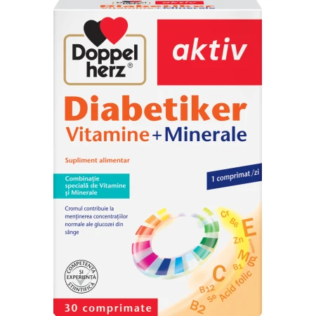 Diabetiker vitamine si minerale, 30 comprimate, Doppelherz