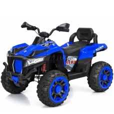 ATV electric pentru 2 copii Kinderauto SuperOffroad V2 4x4 180W 12V 12Ah premium, albastru