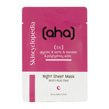 Masca de fata tip servetel cu 5% acid AHA si PHA, 20ml, Skincyclopedia