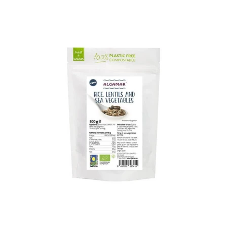 Orez si linte cu alge bio 500g Algamar