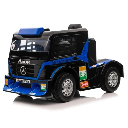 Camion electric pentru copii, Mercedes-Benz Axor 90W 12V PREMIUM, culoare Navy blue