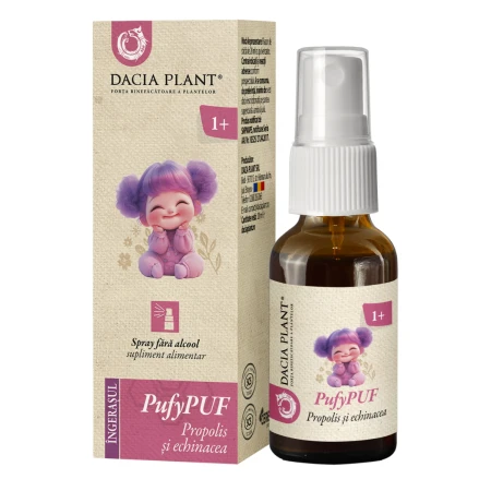 PufyPuf spray propolis si echinacea, 20 ml, Dacia Plant