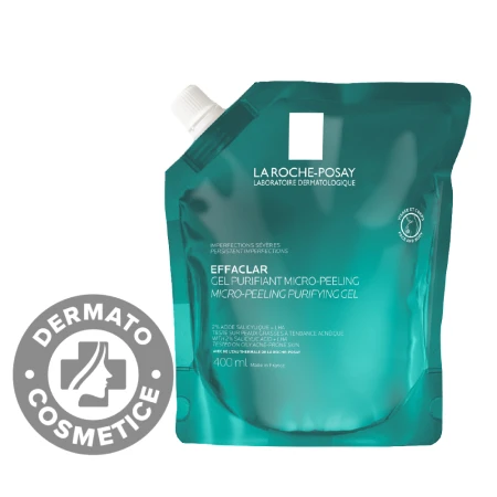 Rezerva de reincarcare Gel Purifiant Micro-Exfoliant Effaclar, 400ml, La Roche-Posay
