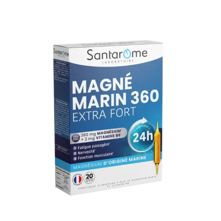 Magnesium Marin 360 Extra Fort, 20 fiole, Santarome