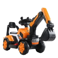 Mini excavator electric Kinderauto BJXZ219 35W 6V,cu incarcator electric, galben