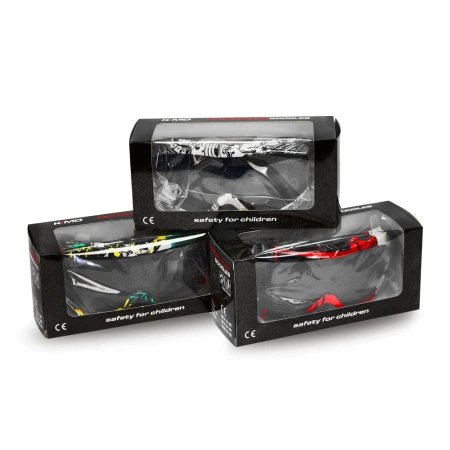 Ochelari de protectie Kimo Wear pentru copii,  culoare rosu-negru