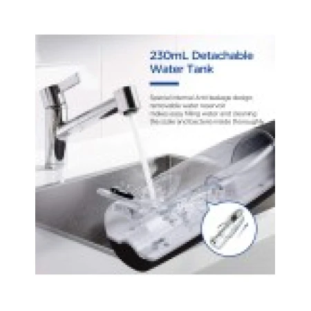 Irigator Bucal, Hanasco, H100, fara fir, 4 Varfuri Incluse, 3 Programe, Rezevor 200ml, 1700 pulsatii/min, 30-100psi, Alb