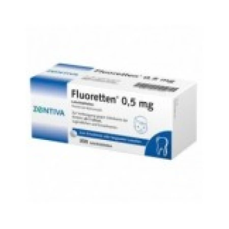 Supliment Alimentar, Zentiva, Fluoretten, pentru Sanatatea Dentara, cu Fluor 0.50mg, 300 tablete