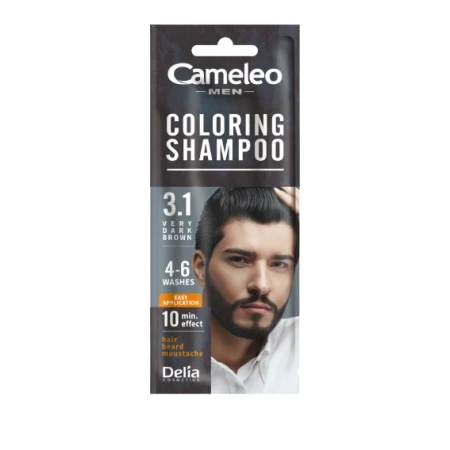 Sampon nuantator Camelo Men Very Dark Brown 3.1, 15ml, Delia Cosmetics