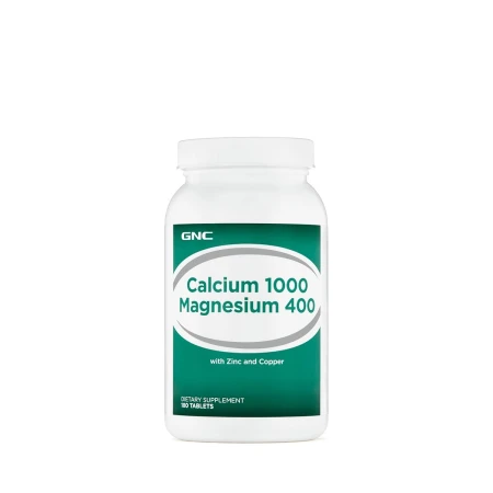 Calciu 1000mg cu Magneziu 400mg, 180 tablete, GNC