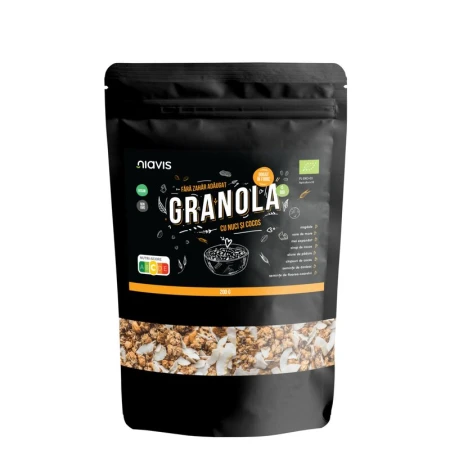 GRANOLA CU NUCI SI COCOS, BIO, 200G, NIAVIS