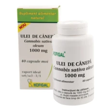 Ulei de Canepa, 1000miligrame,40capsule, Hofigal