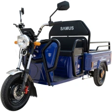 Samus Triciclu electric, tricicleta, Samus Cargo Ranger-25-1.1-72V32 Blue, 12 inch, motor 1000 W, acumulator 72V 32Ah, viteza maxima 25 km/h, autonomie 60 Km, sarcina maxima 460 kg, Albastru