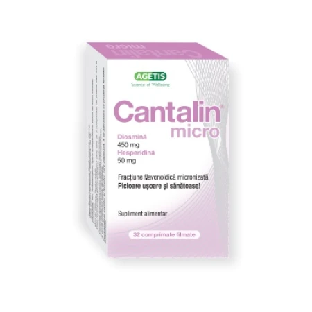 Cantalin Micro 450 mg/50 mg, 32 comprimate, Agetis