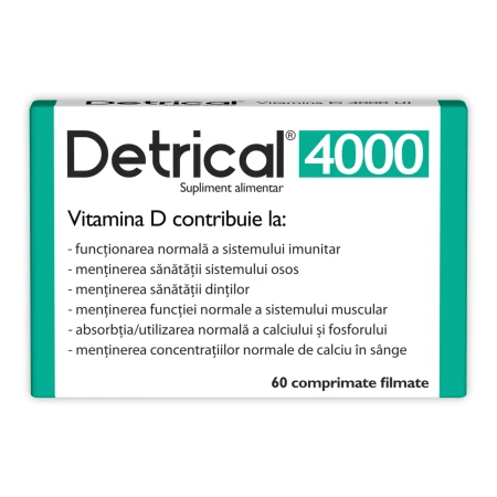 Detrical Vitamina D 4000UI, 60 comprimate, Zdrovit