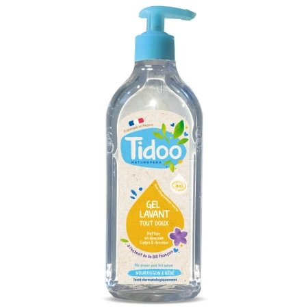 Gel de curatare bio 2 in 1 pentru bebelusi cu extract de in, 495ml, Tidoo