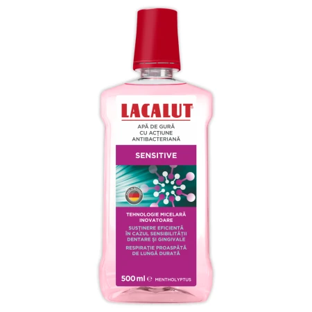 Apa de gura micelara Sensitive, 500ml, Lacalut
