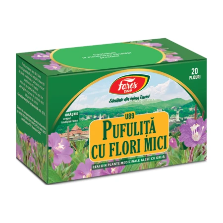 Ceai pufulita cu flori mici U89, 20 plicuri, Fares