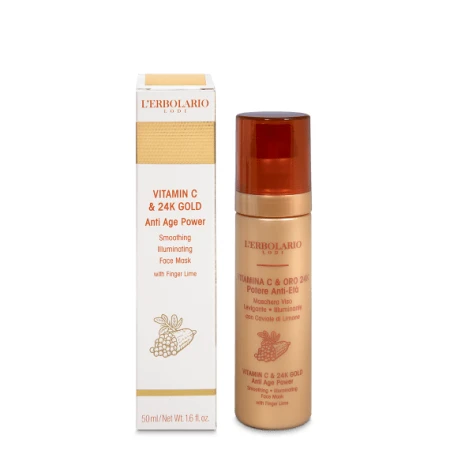 L'Erbolario Masca iluminatoare 24 K Aur si Vitamina C, 50ml