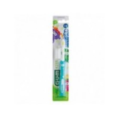 Periuta de Dinti pentru Copii, Gum, Kids, 2+ Ani, Maner Ergonomic, Culoare Bleu