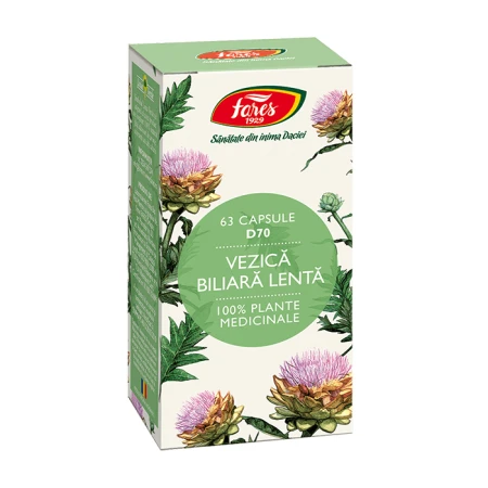 Vezica biliara lenta, 63 capsule, Fares