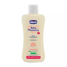 Ulei de masaj dermatologic Baby Moments Sensitive pentru +0 luni, 200ml, Chicco