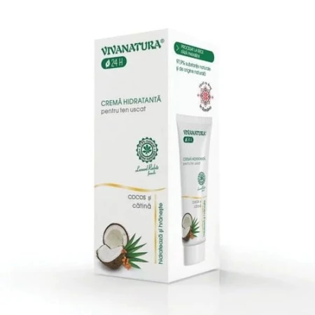 Crema de Fata Hidratanta pentru Ten Uscat, 75mililitri, Vivanatura