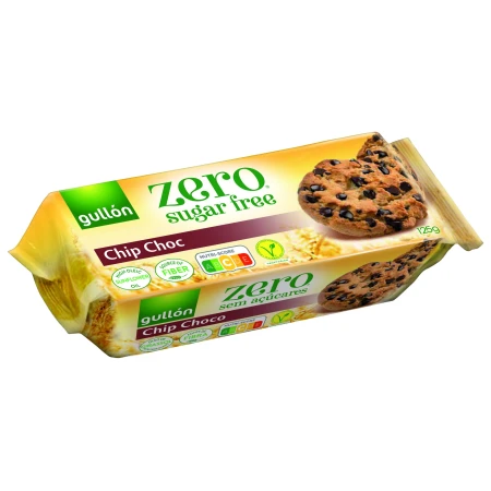 Biscuiti fara zahar Chip Choco, 125g, Gullon
