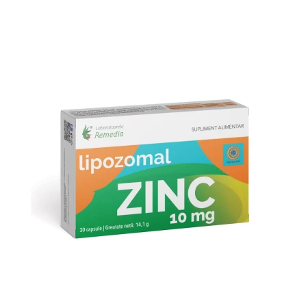 Lipozomal Zinc 10mg, 30 capsule, Laboratoarele Remedia