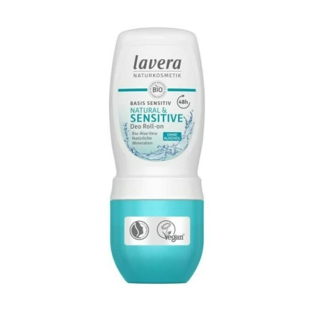 Deodorant Roll-on Natural & Sensitive cu aloe vera si minerale naturale 50ml Lavera