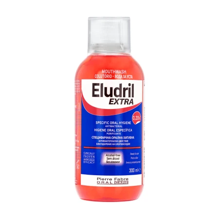 Apa de gura antibacteriana 0.2%CHX Extra, 300ml, Eludril