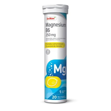 Dr. Max Magnesium B6 250mg, 20 comprimate efervescente
