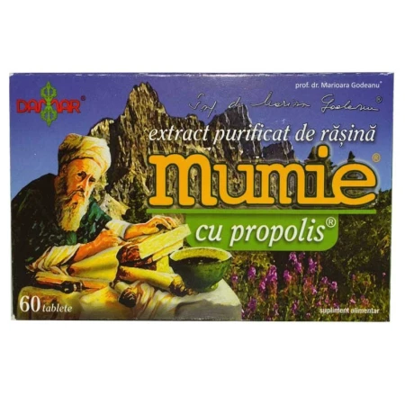 Extract purificat rasina mumie cu propolis, 60tablete, Damar Trading
