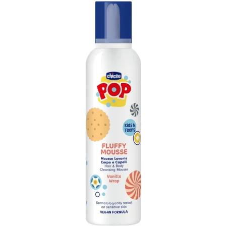 Sampon si gel de dus cu aroma de prajitura cu vanilie POP, 200ml, Chicco