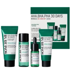 Kit SOS anti-imperfectiuni cu AHA, BHA si PHA Trouble Line, Some By Mi
