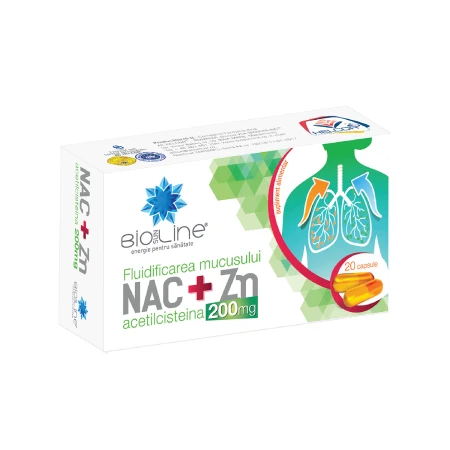 NAC+Zn 200mg, 20 capsule, BioSunLine