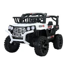 Masinuta electrica pentru copii intre 2 si 4 ani, 4x4, Kinderauto CAPE-X, 100W, 12V, scaun tapitat, alb